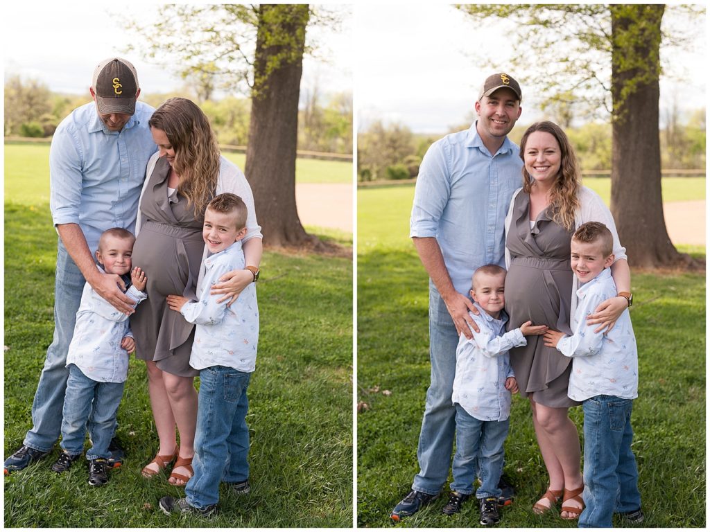 Shriver family maternity photos.